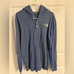 The North Face Men's Heathered Blue Hoodie